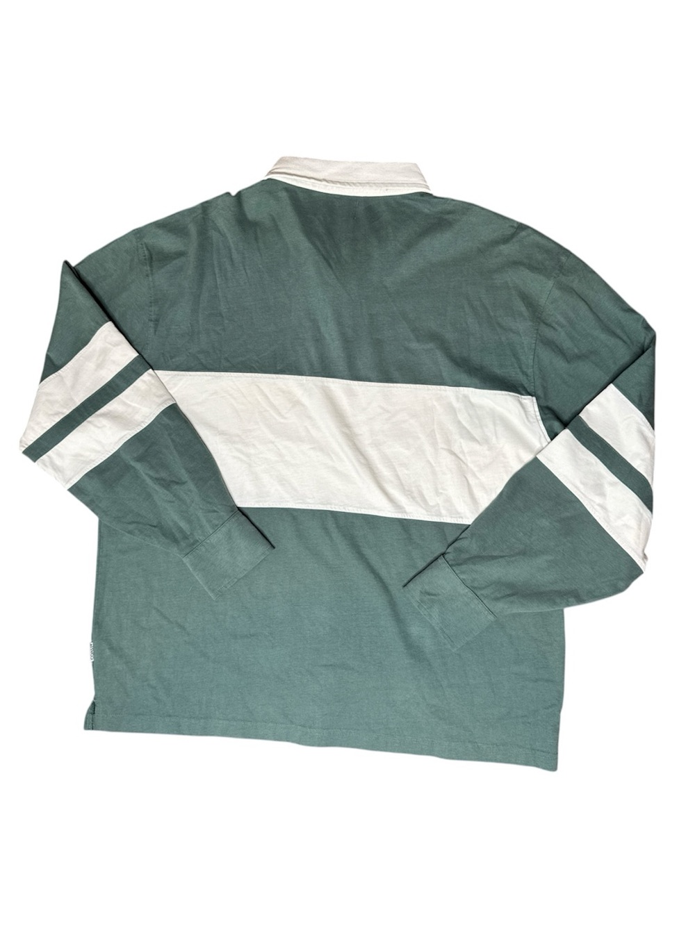 Coast Upton Rugby Shirt in Silverpine Green and Bone White - Picture 4 of 8